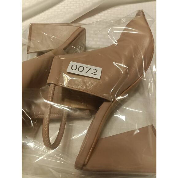 Vince Camuto Avangila Women's Leather Peep-Toe Heels Slingback Size 8 Brown - Picture 9 of 9